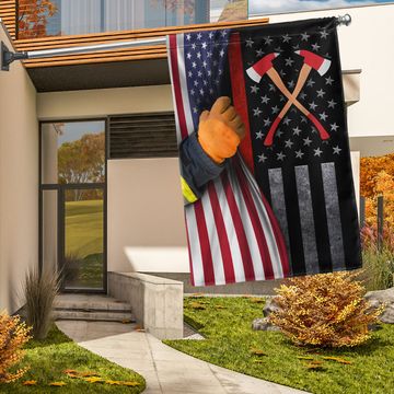 Discover Firefighter Thin Red Line American Flag