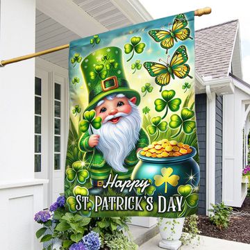 Discover Happy Saint Patrick’s Day Gnome Flag