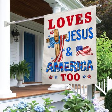 Discover Loves Jesus And America Too Flag