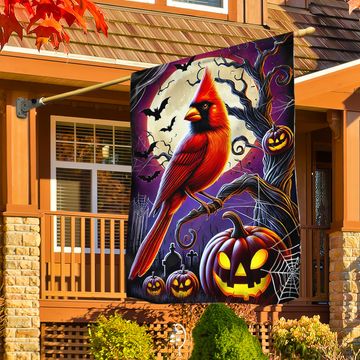 Discover Cardinal Halloween Flag