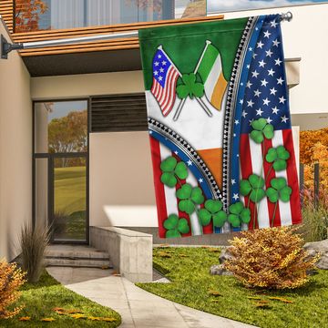 Discover Irish Shamrock Happy St.Patrick Day American Flag