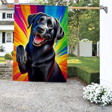 Discover FLAGWIX  Funny Black Labrador Dog Flag
