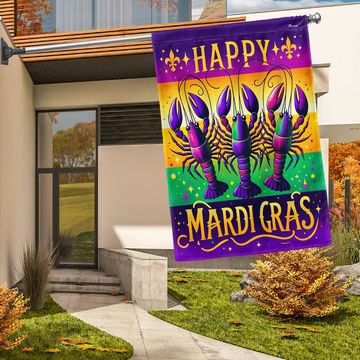 Discover Mardi Gras Crawfish Flag, Fat Tuesday Carnival Home Decor