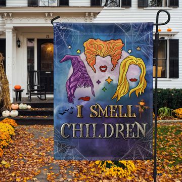 Discover Hocus Pocus I Smell Children Halloween Three Witches Flag