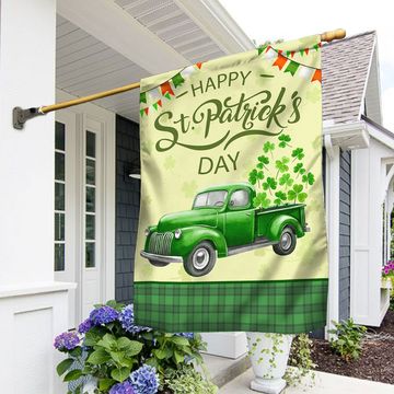 Discover St. Patricks Day Irish Shamrock Truck Flag