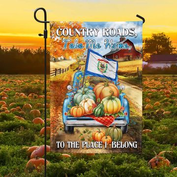 Discover West Virginia Halloween Thanksgiving Flag Country Roads Take Me Home