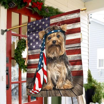 Discover Yorkshire Terrier Dog Flag Charming Dog Wrapped in Glory 3-Day Shipping