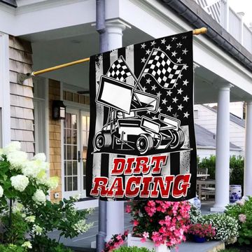 Discover Dirt Racing Sprint Car American Flag