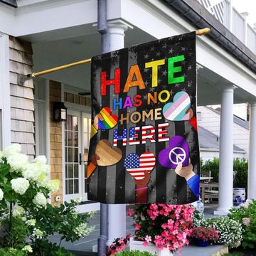 Discover Hate Has No Home Here Flag