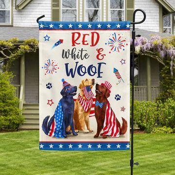 Discover Flagwix American Flag - Red White & Woof Happy 4th of july Dogs Flag Wrapped in Glory
