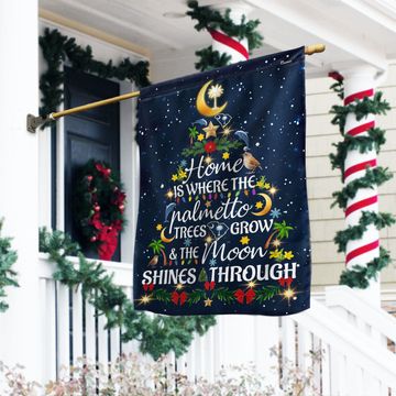 Discover Flagwix South Carolina State Christmas Flag -  Home Is Where The Moon Shines Through The Palmetto Trees