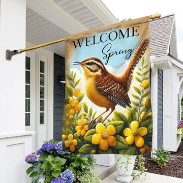 Discover FLAGWIX South Carolina Welcome Spring Wren Bird And Yellow Jessamine Flag