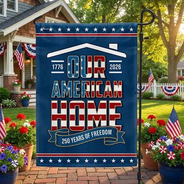 Discover Garden Patriotic Flag, 1776 2026 Our American Home US Flag