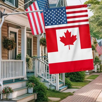 Discover America Canada Poland Flag