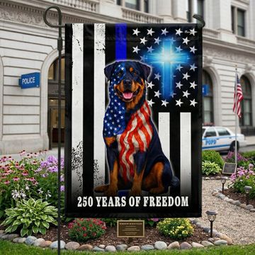 Discover Rottweiler American Flag, 250 Years of Freedom Christian Thin Blue Line Decor