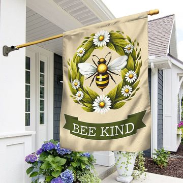 Discover Bee Kind Bee Happy Flag