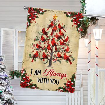 Discover I Am Always With You Cardinal Flag | Cardinal Tree Garden Flag