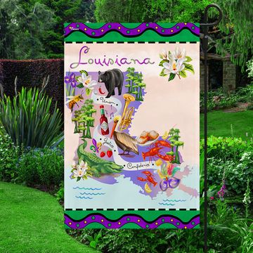 Discover Love Louisiana State Union Justice Confidence Flag