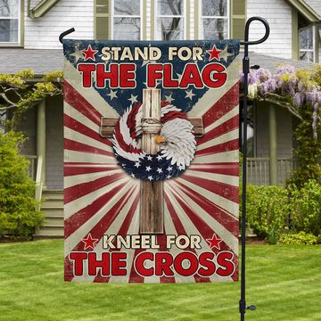 Discover Christian Cross Ealge Wreath Flag Stand For The Flag Kneel For The Cross