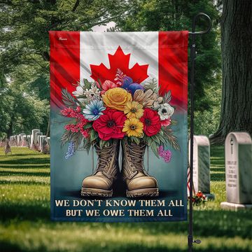 Discover Military Boots Canadian Veteran Flag We Don't Know Them All  But We Owe Them All