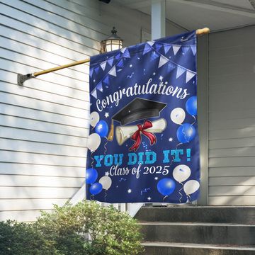 Discover Congratulations You Did It, Happy Graduation 2025 Flag