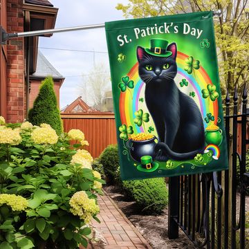 Discover FLAGWIX  Black Cat Irish St Patrick's Day Flag