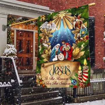Discover Jesus Is The Reason For The Season Christmas Flag