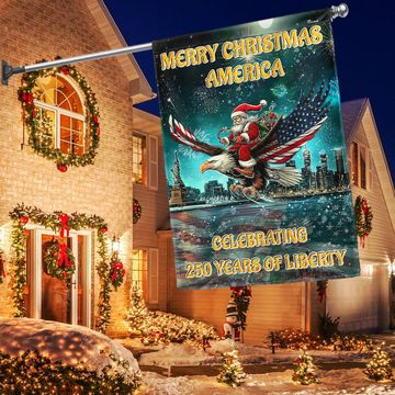 Discover Christmas Patriotic America Flag Eagle Celebrating 250 Years of Liberty