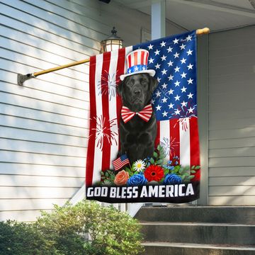 Discover Patriot Black Labrador Retriever American Flag | God Bless America Flag