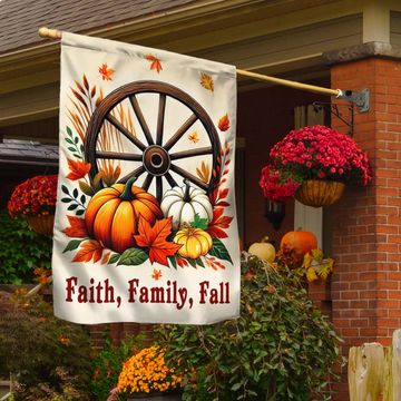 Discover Fall Flag Faith Family Fall Flag