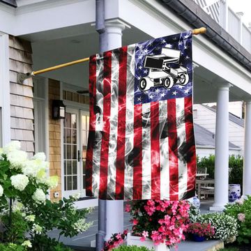 Discover Sprint Car Racing American U.S. Flag