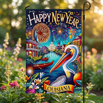 Discover FLAGWIX  Louisiana Happy New Year Pelican Flag