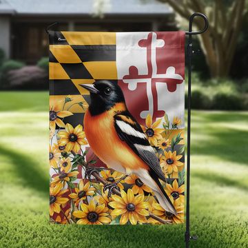 Discover Maryland Baltimore Oriole And Black-eyed Susan Flag