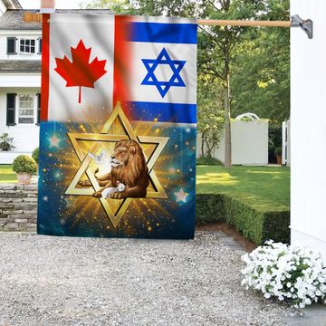 Discover Jewish Israel Canada Flag, Lion Of Judah Israeli Canadian Flag