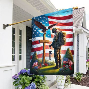 Discover FLAGWIX Veterans Day Standing For The Flag Kneel For The Cross Eagle Flag