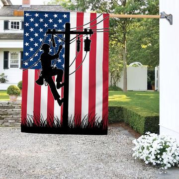 Discover Lineman American Flag