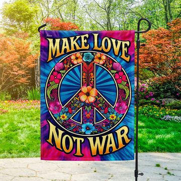 Discover Hippie Peace Sign Flag Make Love Not War