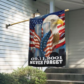 Discover American Flag - Memorial 9/11 Patriot Day Canvas Flag for Outdoor Display