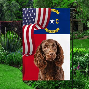 Discover North Carolina Boykin Spaniel Flag MLN1141Fv53