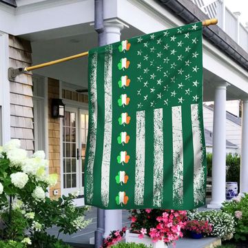 Discover Three Clover Lucky Happy St. Patrick's Day American Flag