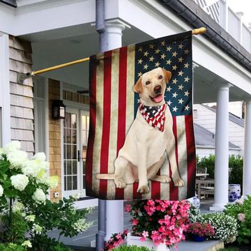 Discover Labrador Retriever American Flag