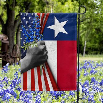 Discover Texas Bluebonnet Flowers American Flag