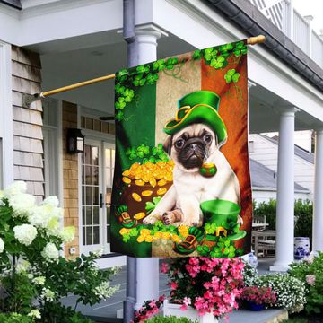 Discover Saint Patrick's Day Pug Irish Flag