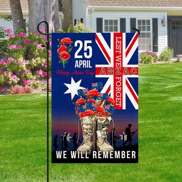 Discover Anzac Day Veteran Boots We Will Remember Australian Flag