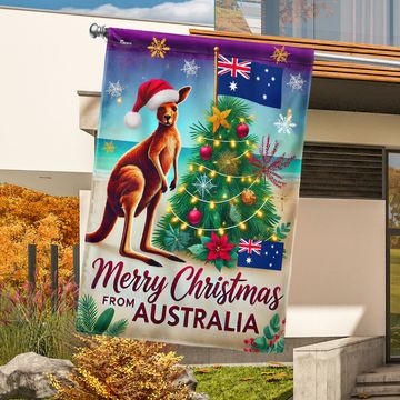 Discover Australia Christmas Kangaroo Christmas Tree Australian Flag