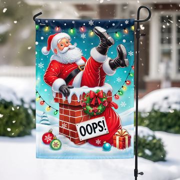 Discover Funny Santa Claus Christmas Flag Santa Is Coming Flag
