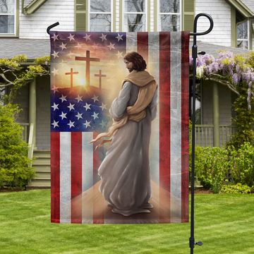 Discover Resurrection of Jesus Christ American Flag
