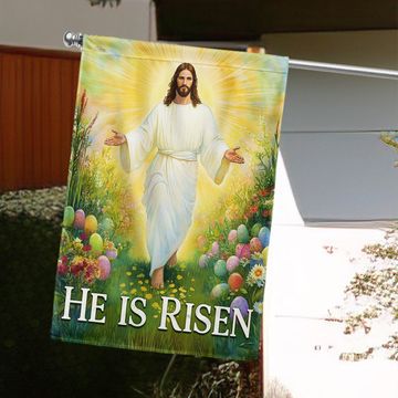 Discover He Is Risen Resurrection of Jesus Easter Day Flag