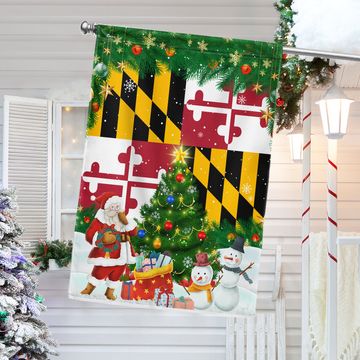 Discover Maryland Christmas Flag