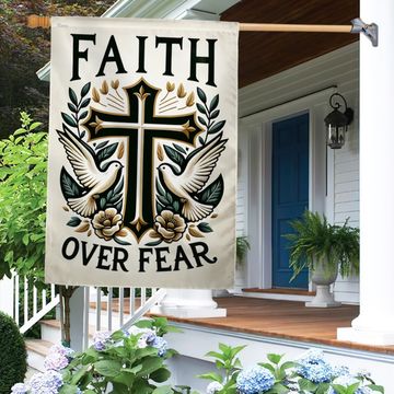 Discover FLAGWIX  Faith Over Fear Christian Flag